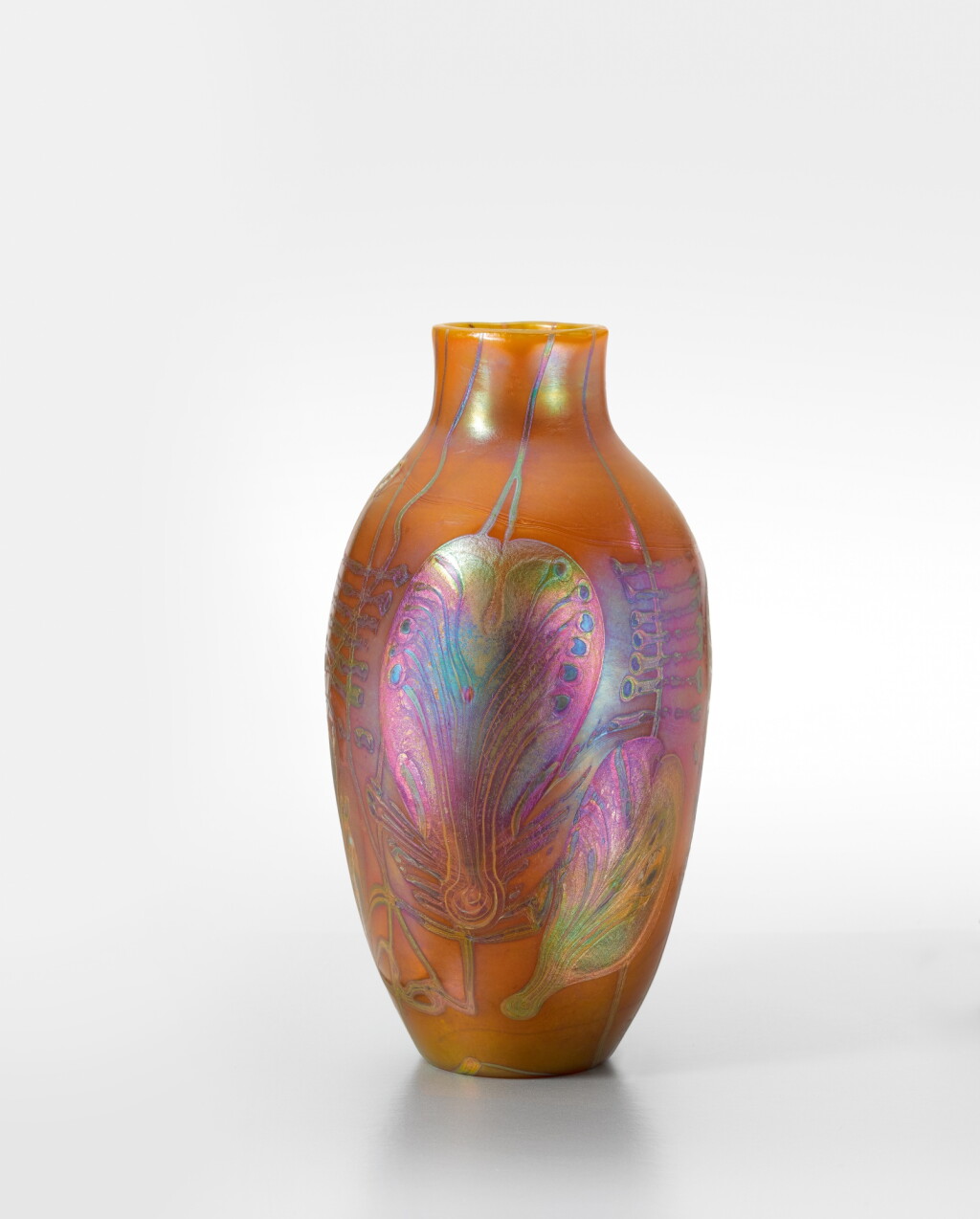 View full screen - View 1 of Lot 228. Decorated "Peacock Feather" Vase.