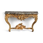 A Louis XV Carved Giltwood Console Table, Mid-18th Century