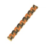 Coral and onyx bracelet, 1970s
