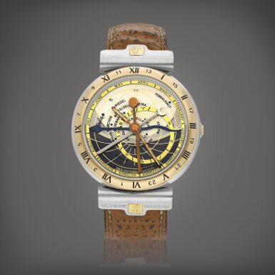 View full screen - View 1 of Lot 8868. Astrolabium Galileo Galilei, Reference 972-22 | A two-tone gold perpetual calendar astronomical wristwatch, Circa 1995 | 雅典 | Astrolabium Galileo Galilei 型號972-22 | 雙色金萬年曆天文腕錶,約1995年製.