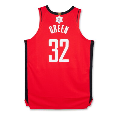 View full screen - View 1 of Lot 52. Jeff Green ‘Christmas Day’ Houston Rockets 2025-2026 Game Issued Icon Edition Jersey | Probable Wear.