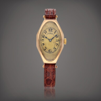 View full screen - View 1 of Lot 477. Patek Philippe | A pink gold wristwatch | Circa 1917.
