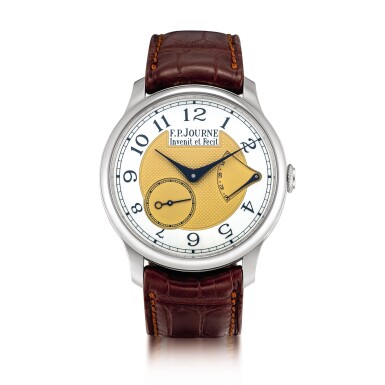 View full screen - View 1 of Lot 2216. F.P. Journe | Chronomètre Souverain, A limited edition stainless steel wristwatch with power reserve indication, Circa 2015 | Chronomètre Souverain 限量版精鋼腕錶,備動力儲備顯示,約2015年製.