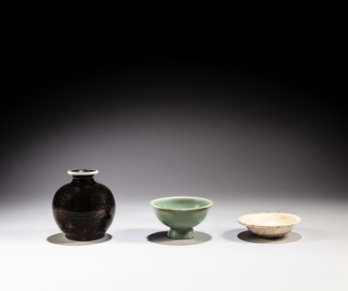 View full screen - View 1 of Lot 109. A group of three monochrome wares, Song dynasty | 宋 各式瓷器一組三件.