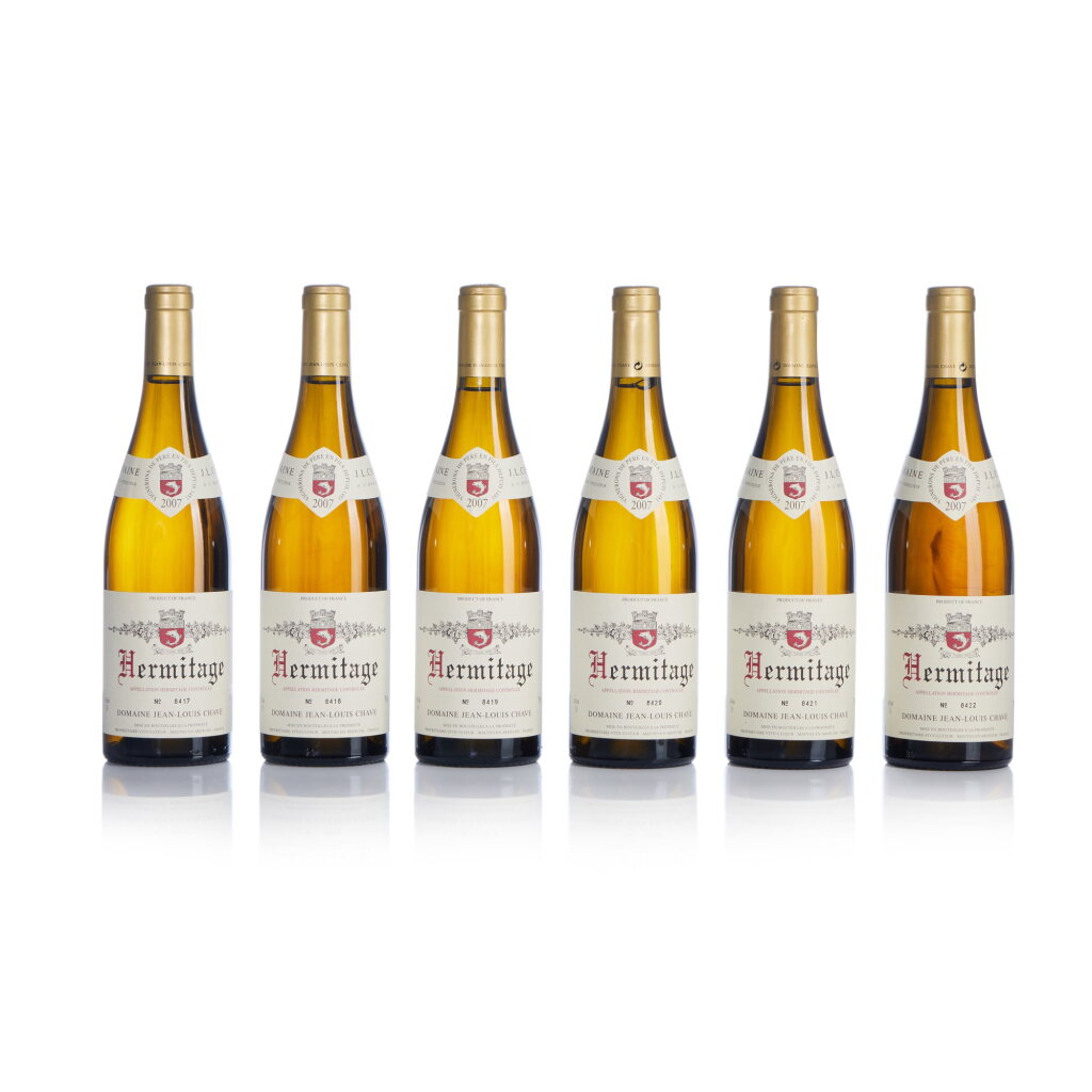 View full screen - View 1 of Lot 491. Hermitage Blanc 2007 Jean-Louis Chave (6 BT).