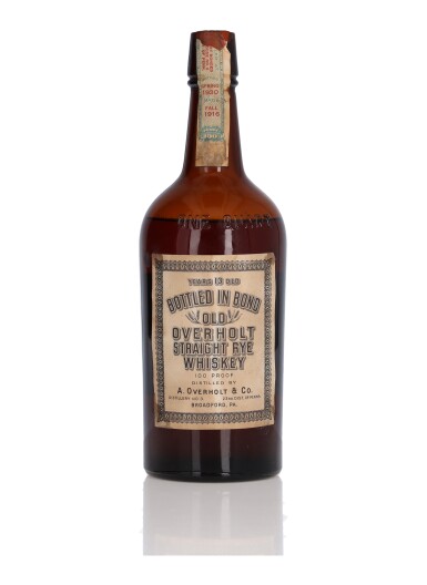 View full screen - View 1 of Lot 237. Old Overholt 13 Year Old Straight Rye 100 Proof 1916 (1 Bottle Quart).