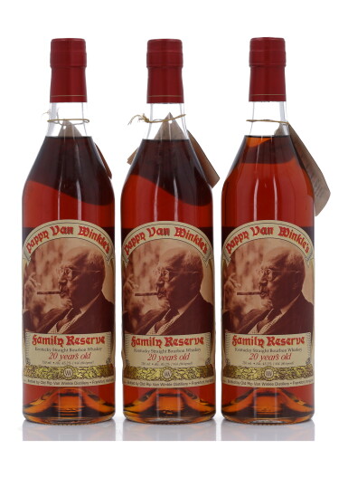 View full screen - View 1 of Lot 328. Pappy Van Winkle's 20 Year Old Family Reserve 90.4 Proof NV (3 Bottles 75cl).