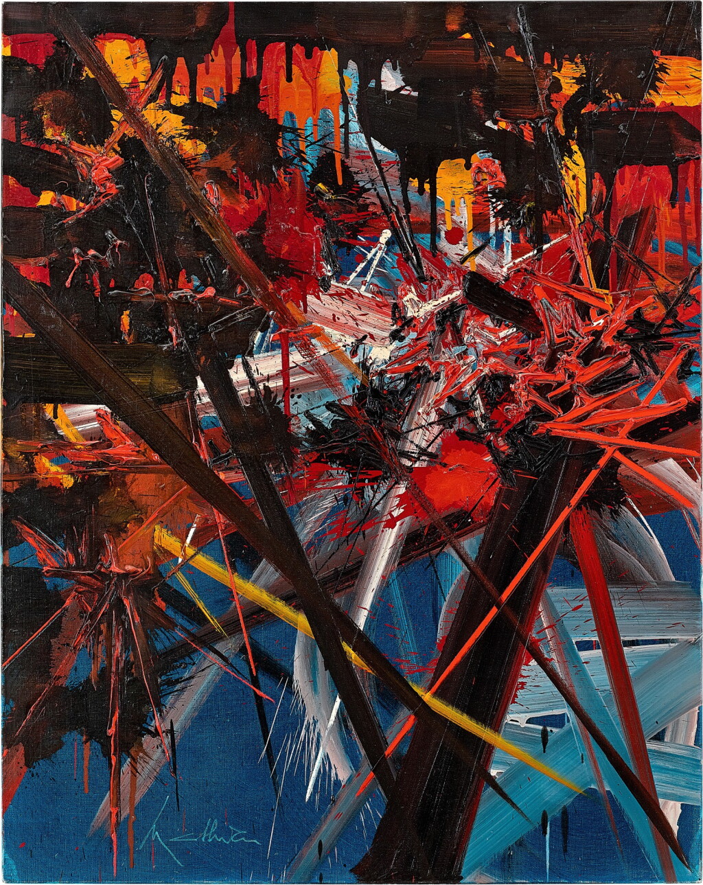View full screen - View 1 of Lot 732. Georges Mathieu 喬治·馬修 | Exil Doux 愜意的流放.