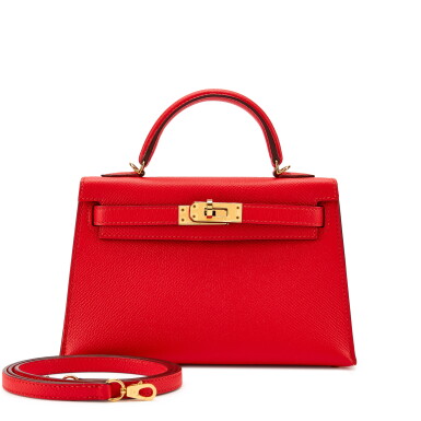 View full screen - View 1 of Lot 7803. Rouge Tomate Epsom Mini Kelly II 20 Gold Hardware, 2016.