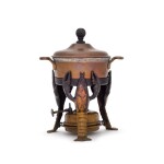 A bronze warming dish, Joseph Heinrichs, New York, early 20th century