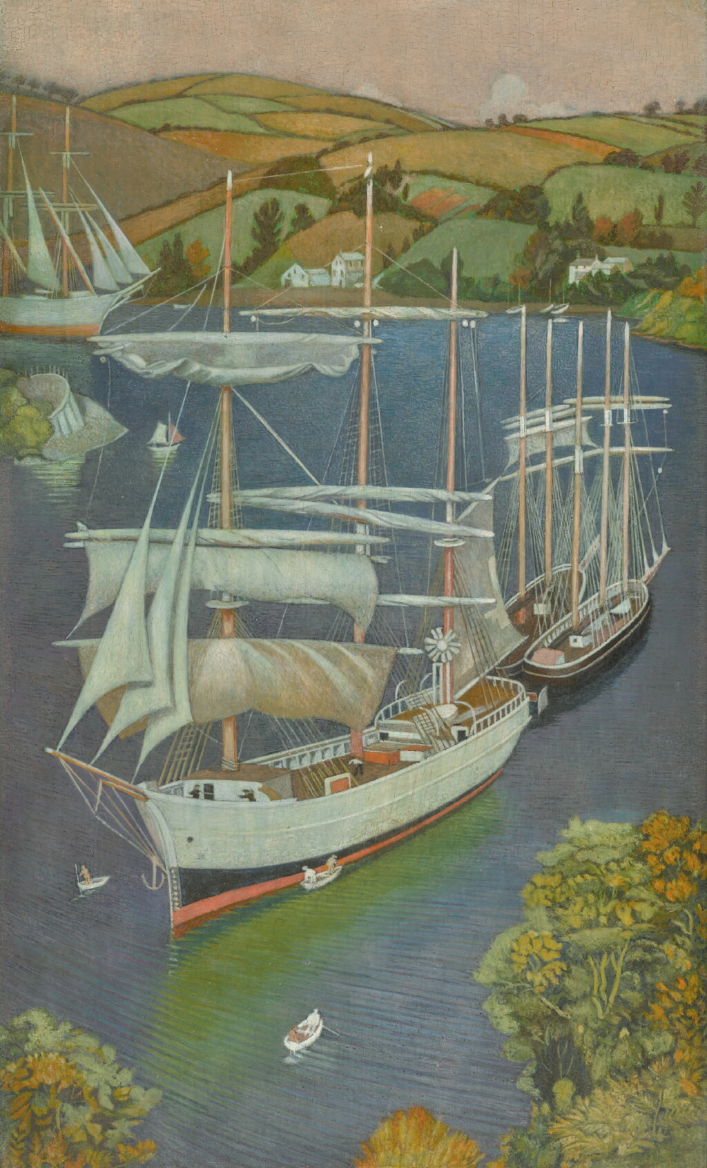 View full screen - View 1 of Lot 72. JOSEPH EDWARD SOUTHALL, R.W.S., R.B.S.A., N.E.A.C. | Brigs on the Fowey Estuary.