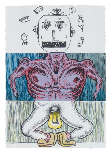 View full screen - View 1 of Lot 532. MARK BEYER, CHARLES BURNS & PETER SAUL | EXQUISITE CORPSE.