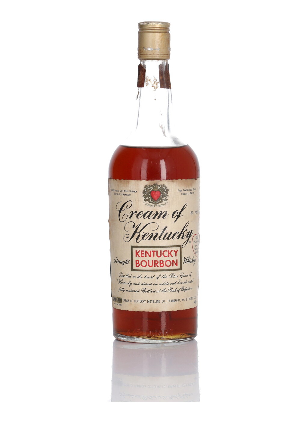 View full screen - View 1 of Lot 184. Cream of Kentucky Straight Bourbon 80 Proof NV (1 Bottle 75cl).