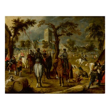 View full screen - View 1 of Lot 33. SEBASTIAEN VRANCX | THE PLUNDERING OF THE VILLAGE OF WOMMELGEM .