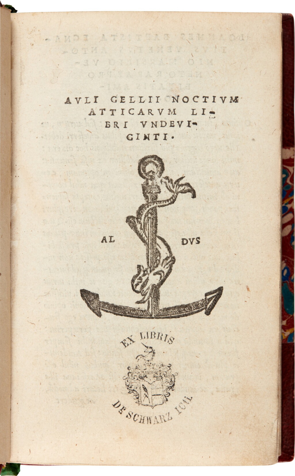View full screen - View 1 of Lot 222. Gellius | Noctes atticae, Venice, Aldus, 1515, later half red morocco gilt.