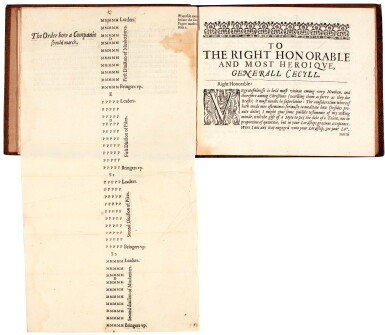 View full screen - View 1 of Lot 460. Waymouth, Low-Countrie trayning, London, 1617, modern calf.