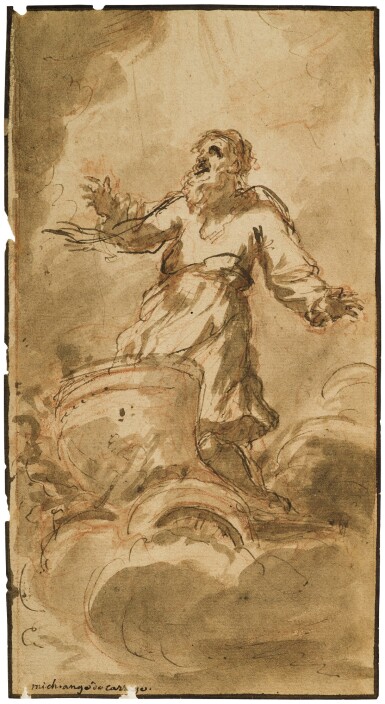 View full screen - View 1 of Lot 225. Elijah in the Fiery Chariot.