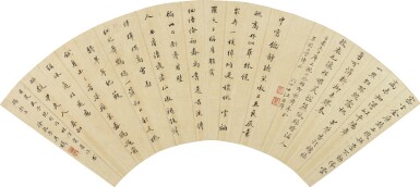 View full screen - View 1 of Lot 6048. 徐乾學、汪懋麟 觀小伶邢郎歌舞詩|Xu Qianxue and Wang Maolin, Poems in Running Script.