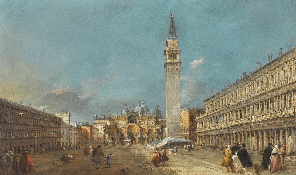 View full screen - View 1 of Lot 35. Venice, a view of the Piazza San Marco looking east towards the Basilica.