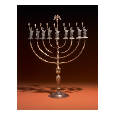 View full screen - View 1 of Lot 307. AN AMERICAN BRONZE STATUE OF LIBERTY HANUKAH LAMP, MANFRED ANSON, NEW JERSEY, 1986.