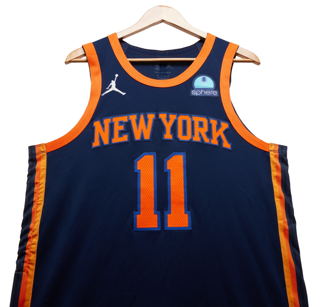 View full screen - View 1 of Lot 54. Jalen Brunson New York Knicks 2023-2024 Game Worn Statement Edition Jersey | Double-Double | Matched to 2 Games.