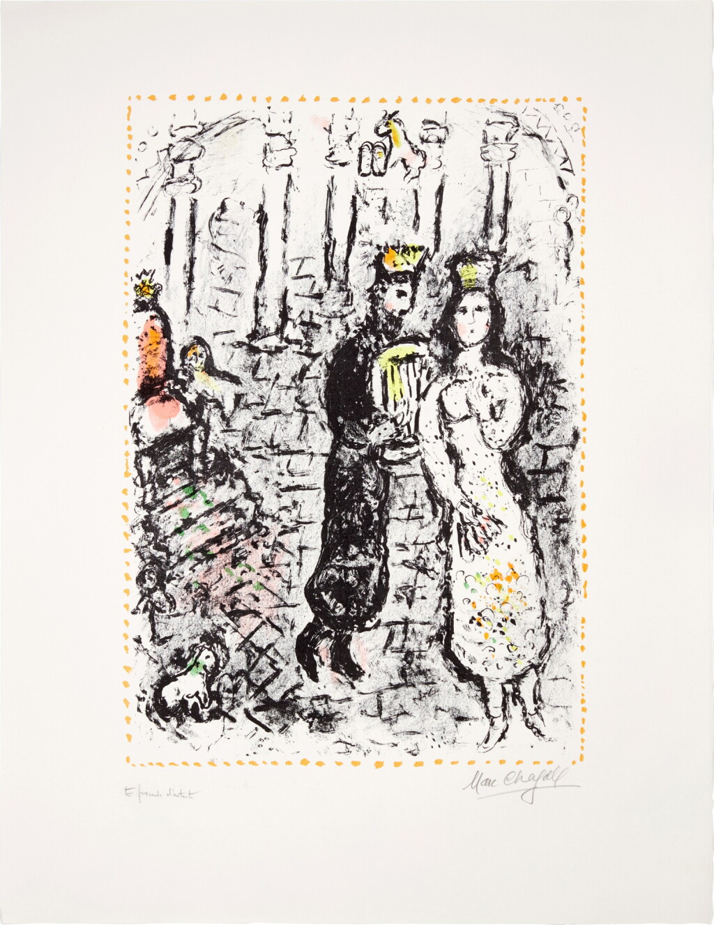 View full screen - View 1 of Lot 76. MARC CHAGALL | LE TRÔNE DE DAVID (M. 999).