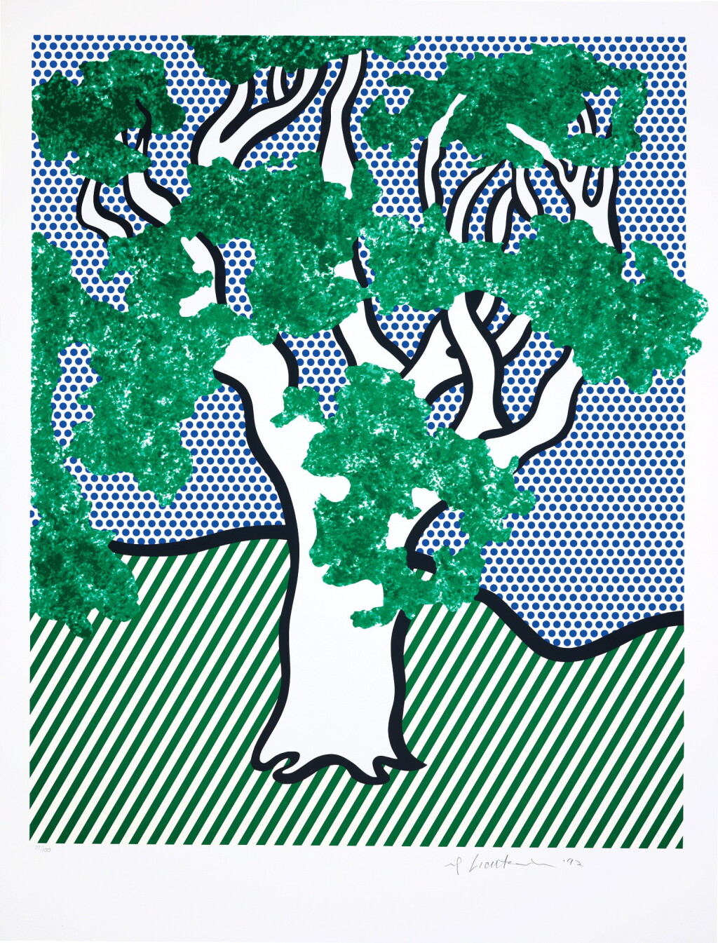 View full screen - View 1 of Lot 165. ROY LICHTENSTEIN | RAIN FOREST (C. 278).