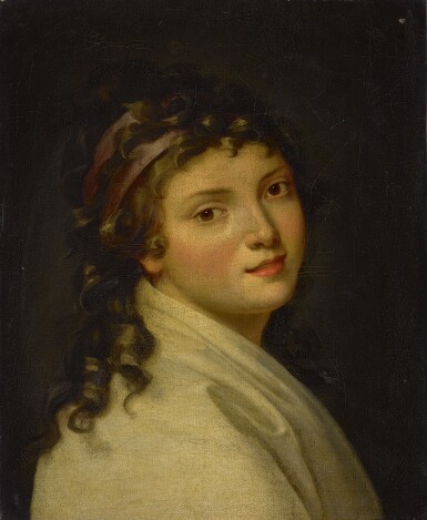View full screen - View 1 of Lot 295. MARIE-GENEVIÈVE BOULIARD | PORTRAIT OF A WOMAN, BUST LENGTH.