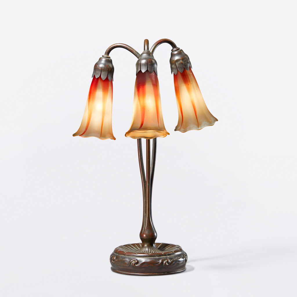 View full screen - View 1 of Lot 626. Three-Light "Lily" Table Lamp.
