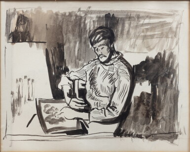 View full screen - View 1 of Lot 118. L'aquarelliste ou L'artiste au travail .
