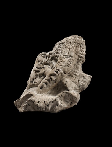View full screen - View 1 of Lot 102. A Roman Marble Pilaster Capital Fragment, circa 2nd Century A.D..