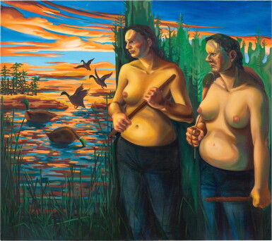 View full screen - View 1 of Lot 842. Nicole Eisenman 妮可 · 艾森曼 | Duck Hunters 鴨子獵人.