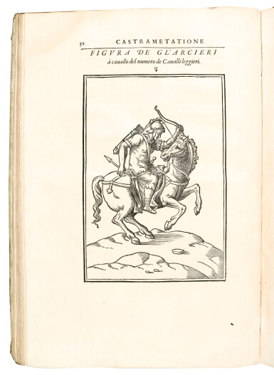 View full screen - View 1 of Lot 96. Classical military works in Italian translation, by Du Choul, Frezza, Polyaenus and others, 5 volumes.