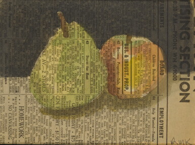 View full screen - View 1 of Lot 221. Green Pear and Red Apple.