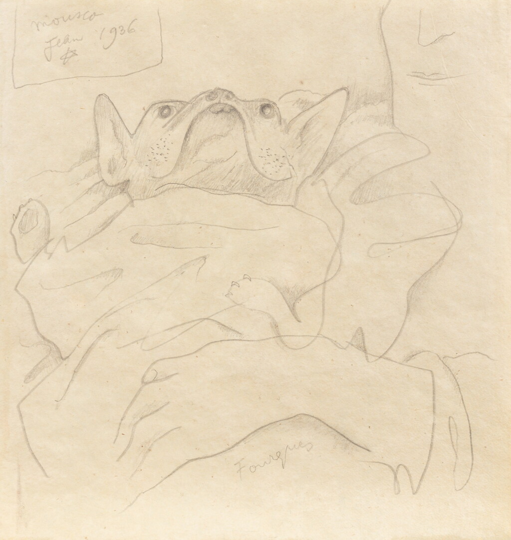 View full screen - View 1 of Lot 99. Portrait de Mousco, le chien de Jean Hugo.