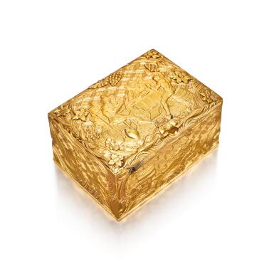 View full screen - View 1 of Lot 22. A Gold Snuff Box, Nineteenth Century in Mid-18th Century Style.