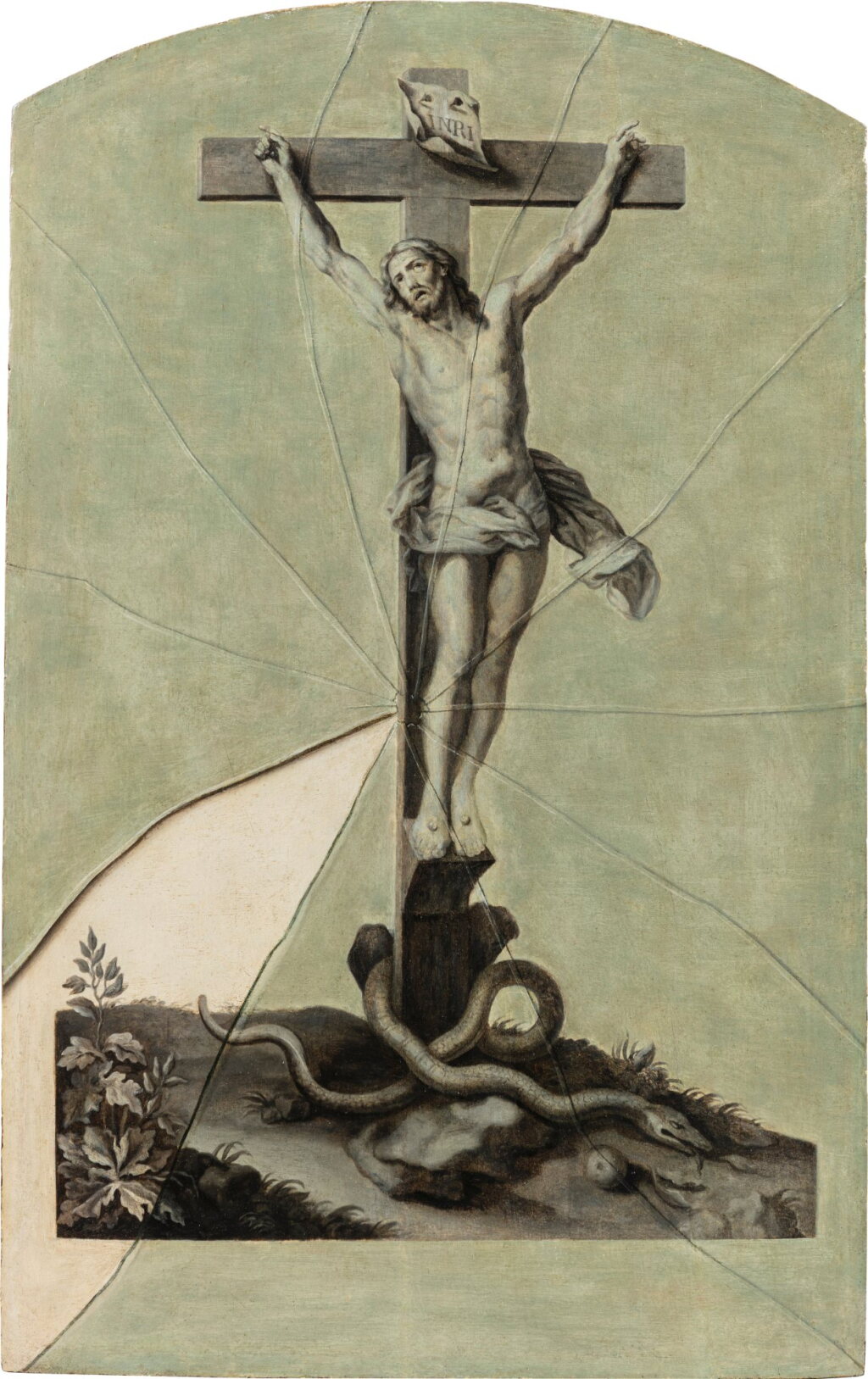 View full screen - View 1 of Lot 145. Trompe-l'œil with a crucifix.