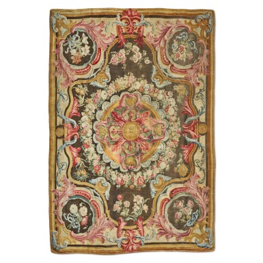 View full screen - View 1 of Lot 55. A Louis XV Savonnerie Carpet, Third Quarter 18th Century.