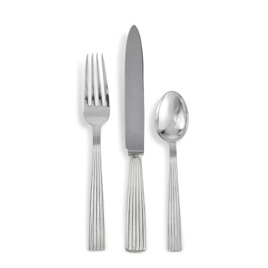 View full screen - View 1 of Lot 486. An Italian Silver Tiber Pattern Flatware Service, Mario Buccellati, 20th Century.