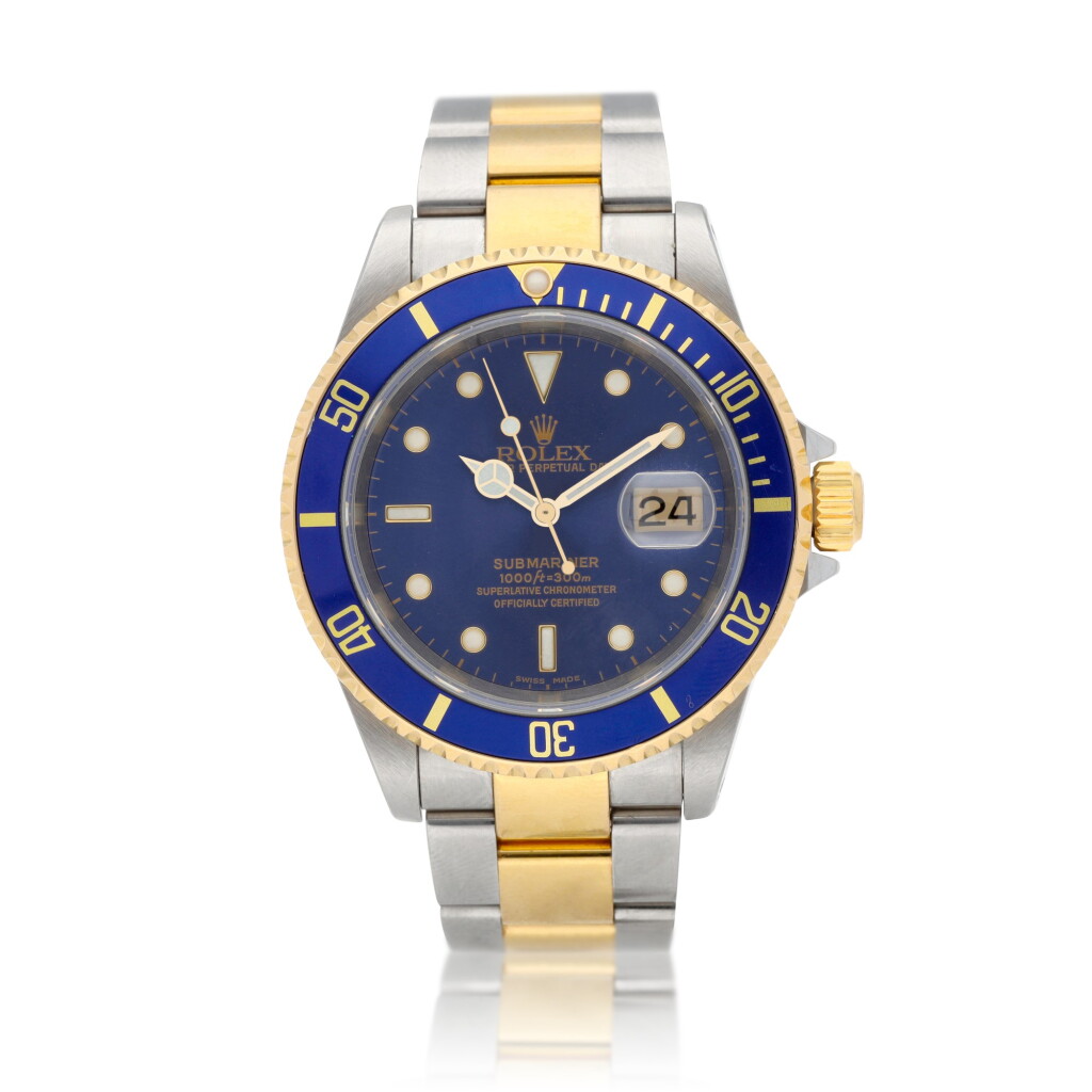 View full screen - View 1 of Lot 9. Submariner, Ref. 16613 Stainless steel and yellow gold wristwatch with date and bracelet Circa 2000.
