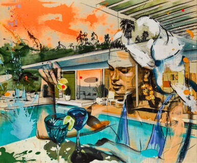 View full screen - View 1 of Lot 66. Blue Drink.