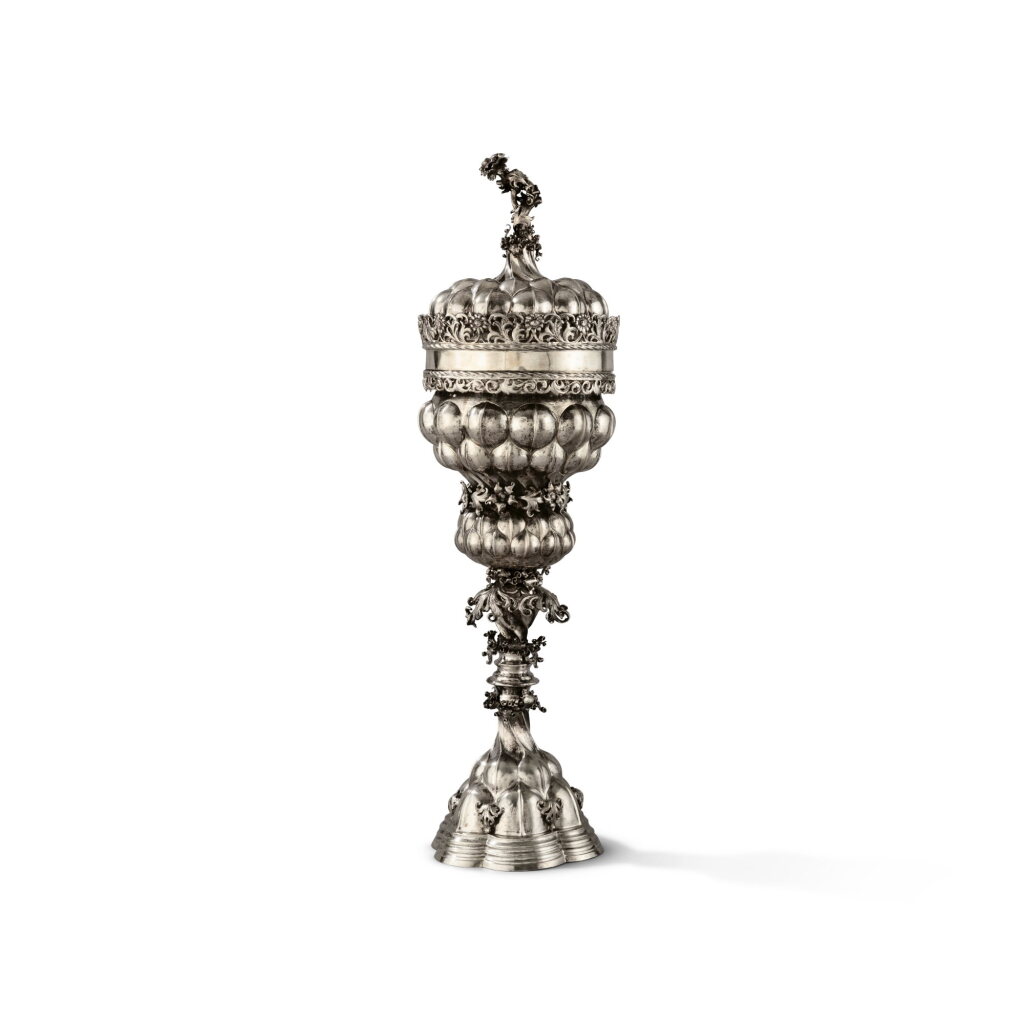 View full screen - View 1 of Lot 138. A silver-gilt cup and cover, probably Hanau, circa 1900.