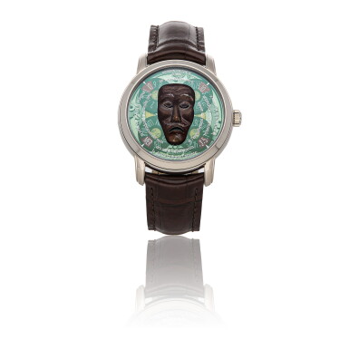 View full screen - View 1 of Lot 306. VACHERON CONSTANTIN | METIERS D’ARTS LES MASQUES INDONESIAN MASL LE 86070/000G-9399 A WHITE GOLD AUTOMATIC WINDING WRISTWATCH CIRCA 2015.