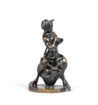 View full screen - View 1 of Lot 26. Satyr playing pipe | Faune jouant de la flûte.
