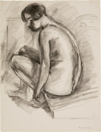 View full screen - View 1 of Lot 161. Jeune femme accroupie.