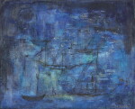 Zao Wou-Ki 趙無極 | Bateaux sur fond bleu 藍色夜航