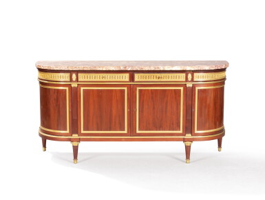 View full screen - View 1 of Lot 187. A gilt-bronze mounted and mahogany buffet .