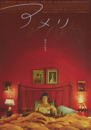 View full screen - View 1 of Lot 223. LE FABULEUX DESTIN D'AMÉLIE POULAIN / AMELIE (2001) POSTER, JAPANESE, SIGNED BY AUDREY TAUTOU.