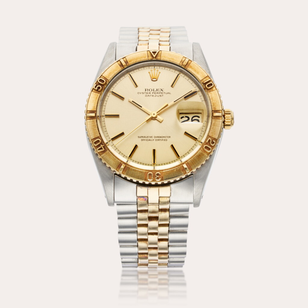 View full screen - View 1 of Lot 558. Reference 1625 Datejust ‘Turn-O-Graph’ | A stainless steel and yellow gold automatic wristwatch with date and bracelet, Circa 1971.