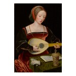 THE MASTER OF THE FEMALE HALF-LENGTHS | A YOUNG LADY PLAYING A LUTE